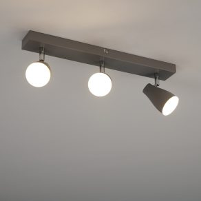 Spot Ledvance cu sursă de lumină, trei brațe, gri (Pearl)