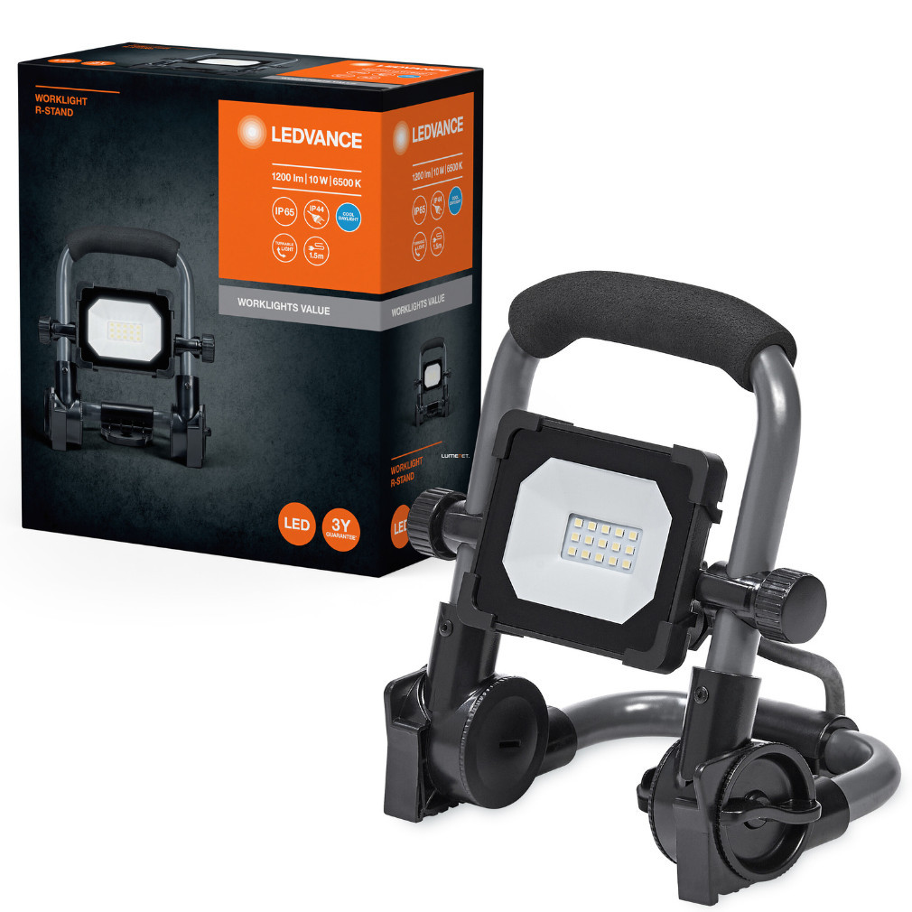 Ledvance reflector LED portabil 10 W, alb extra rece (Worklights Value R-stand)