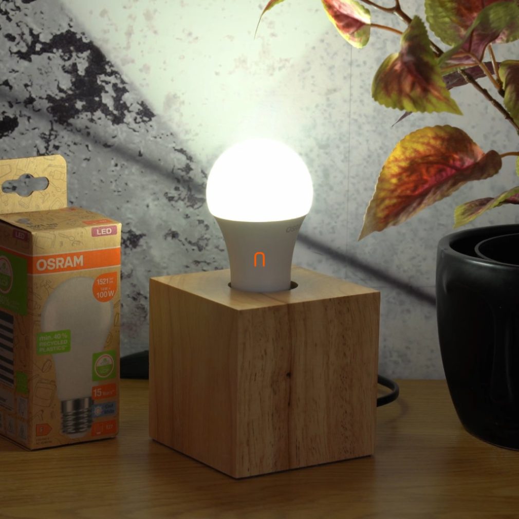 Osram LED reciclat E27, 14 W, 1521 lm, lumină albă rece (Classic-A)