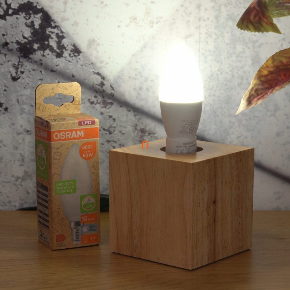 Osram LED reciclat E14, 7,5 W, 806 lm, lumină albă rece (Classic-B)