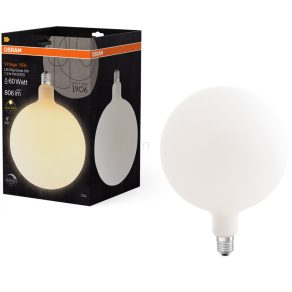   Osram E27 LED Vintage, 7,3 W, 806 lm, 2700 K, alb cald, cu intensitate reglabilă, sticlă opală - înlocuiește becul de 60 W - Vintage 1906 DIM Classic Globe
