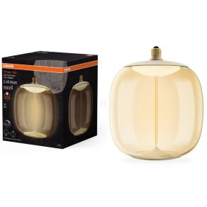   Osram E27 LED 12W, 550 lm, 1800 K, lumină de lumânare, intensitate reglabilă, plastic chihlimbar - înlocuiește becul de 40 W - Magnetic Vintage dim Classic Oval Amber filament