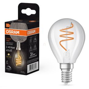   Osram E14 LED glob mic, 4,6 W, 470 lm, 2700 K, alb cald, cu intensitate reglabilă, sticlă transparentă - înlocuiește becul de 40 W - Vintage 1906 Classic P45