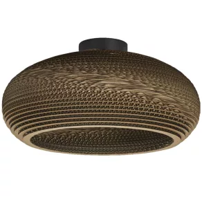   Ledvance Decor Cardboard Drop – Lampă de tavan ecologică din carton, cu soclu E27, maro, diametru de 400 mm, IP20