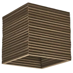  Ledvance Decor Cardboard Square – Lampă de tavan maro cu soclu E27, realizată din carton