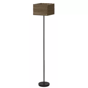   Ledvance Decor Cardboard Square – Lampă de podea maro cu soclu E27, carcasă din carton, design ecologic, cablu textil, întrerupător încorporat