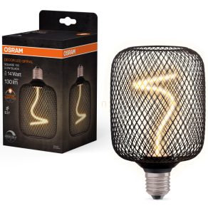   Osram E27 LED 3,5 W, 130 lm, 1800 K, lumină de lumânare, intensitate reglabilă, sticlă neagră - înlocuiește becul de 15 W - Star+ Deco Square DIM filament