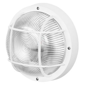   Lampă pentru barcă cu grilaj de protecție, albă - Osram Bulkhead Essential Round, cu soclu 1xE27, 220-240 V