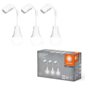   Lampă Ledvance cu cutie de joncțiune și bec LED E27 pentru renovări, 10 W, 1055 lm, 4000 K, alb rece, opal, set de 3 bucăți - Renovation CLA75 TB