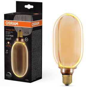   Osram E27 LED 4W, 220 lm, 1800 K, lumină de lumânare, intensitate reglabilă, sticlă aurie - înlocuiește becul de 20 W - Vintage 1906 DIM Classic Globe 100 Filament auriu