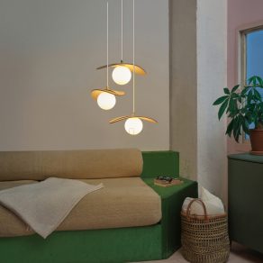   Lampă suspendată cu capac din țesătură - Osram Decor Pearl, cu soclu 3xG9, 220-240 V