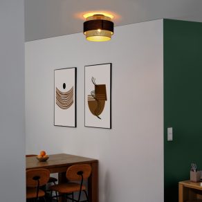   Lampă de tavan în negru și auriu - Osram Decor Hornet, cu soclu 1xE27, 220-240 V