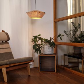   Lampă suspendată, abajur tip panglică, bej - Osram Decor Stripes, cu soclu 1xE27, 220-240 V