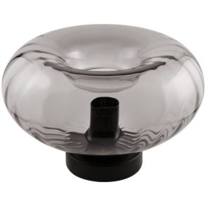   Lampă de masă din sticlă, 17,6 cm - Osram Decor Smoke Glass, cu soclu 1xE27, cablu de 1,5 metri, 220-240 V