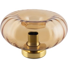   Lampă de masă în culoarea chihlimbar, 17,6 cm - Osram Decor Gold Glass, cu soclu 1xE27, cablu de 1,5 metri, 220-240 V