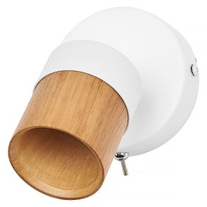   Spot de perete Osram LED Spot Half Wood Line cu soclu 1xGU10, efect lemn
