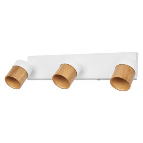   Spot LED Osram Half Wood Line pentru tavan, cu soclu 3xGU10, efect lemn