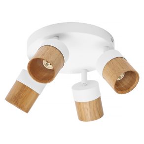   Spot de tavan Osram LED Spot Half Wood Line cu soclu 4xGU10, efect lemn