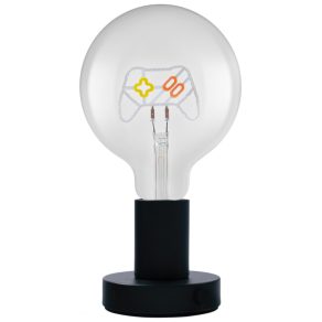   Osram Vintage 1906 Letter Table – Lampă de masă cu design LED în culori neon, soclu E27, 1,2 W, 40 lm, finisaj metal negru/sticlă, cablu textil