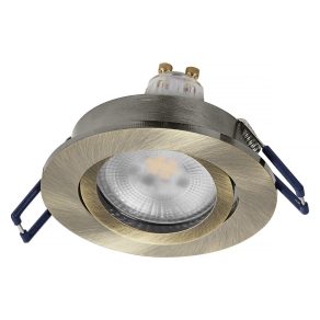   Osram Spot Set Recess süllyesztett spot lámpa szabályozható GU10 LED fényforrással, billenthető, zöld réz - 3 darabos