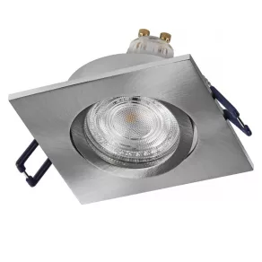  Set spot LED Osram Recess GU10 reglabil Spot încastrat pătrat, soclu GU10, nichel satinat