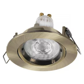   Set spot LED Osram Spot încastrat Twistlock GU10, cu soclu GU10, alamă