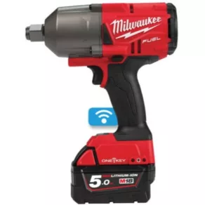   Milwaukee M18 Șurubelniță cu percuție de mare cuplu, 3/4", cu 2 baterii de 5,0 Ah, încărcător și geantă de transport M18 ONEFHIWF34-502X 4933459730