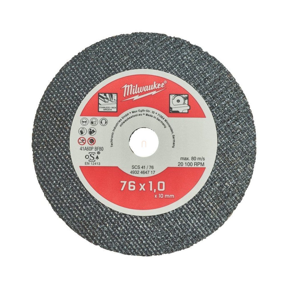 Milwaukee fémvágó tárcsa 76x1,0mm 5db/csomag 4932464717