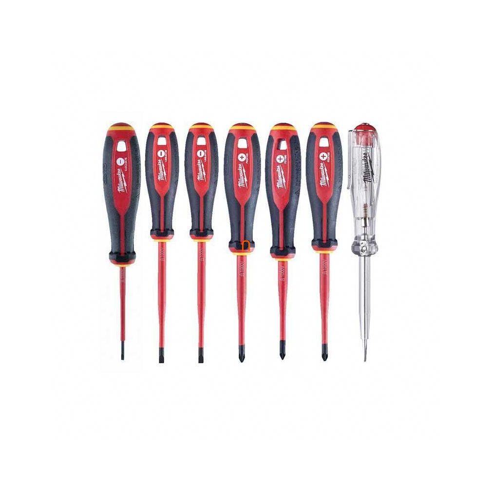 Set șurubelnițe Milwaukee VDE 1000V 7 piese (4932478738)