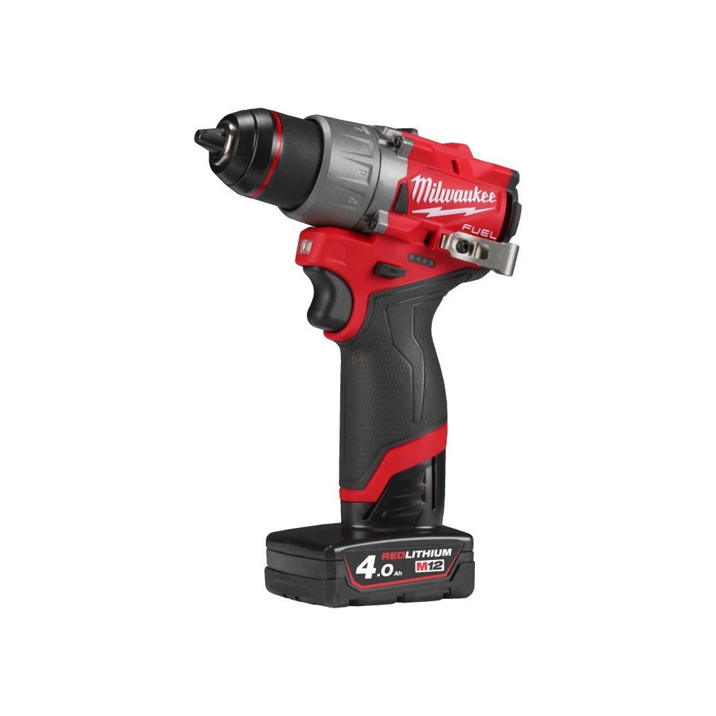Milwaukee M12 Supercompactă mașină de găurit și înșurubat, 2 viteze, cu 2 baterii de 4,0 Ah, încărcător și cutie de transport M12 FDD2-402X 4933479874