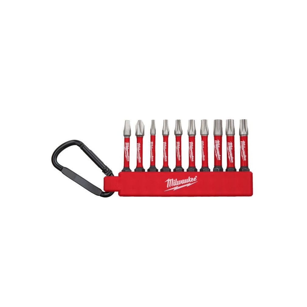 Milwaukee Shockwave bithegy készlet 10db-os PH/PZ/TX, karabineres 4932492939