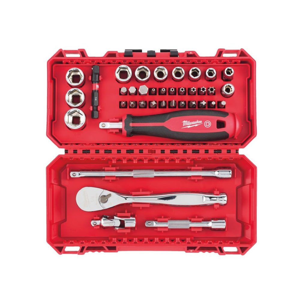 Milwaukee Set de chei cu pană 1/4" cu dimensiuni metrice (38 piese) 4932498381"