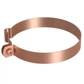   J.Pröpster 111237g colier de țeavă cu nervuri, cu șurub M6 și filet continuu (fără piuliță) 120 mm, cupru