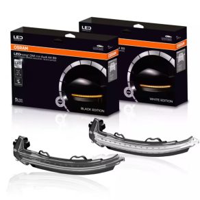   Indicator dinamic pentru oglindă OSRAM LEDriving DMI, 12 V, 2700 K, tehnologie Plug&Play, design negru, compatibil cu modelele Audi A4 B9 și A5 F5, LEDDMI 8W0 BK S
