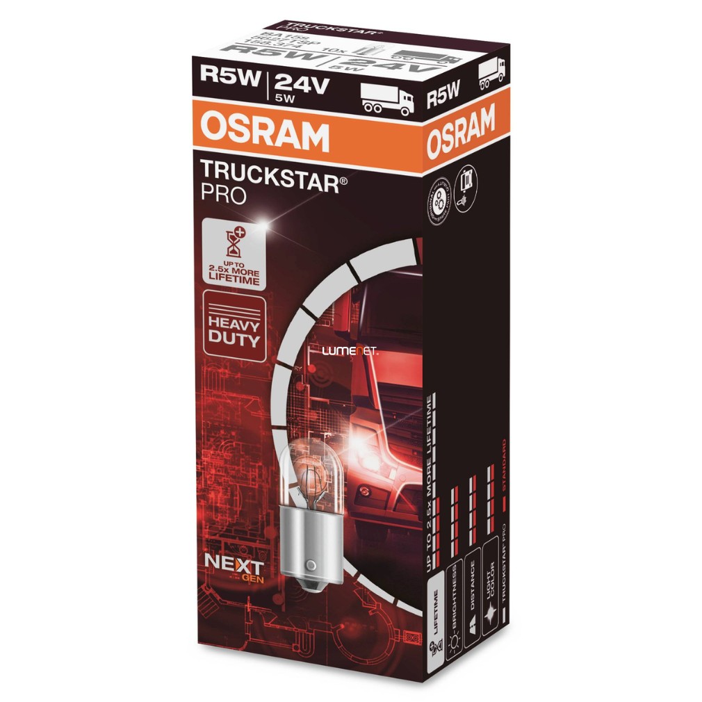 Osram Truckstar Pro 5627TSP R5W 24V BA15s, 10db/csomag