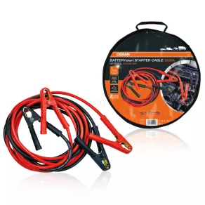   Cablu de pornire Osram STARTERcable 1200 Amp, cablu de 5 metri, 50 mm², capacitate cilindrică de până la 9,5 litri, cu geantă de depozitare, OSC250