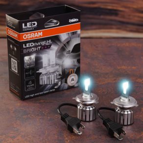   Osram LEDriving HL Bright +300% H4/H19 set de lumini LED pentru mașini, fază scurtă, fază lungă și faruri de ceață, temperatură de culoare 6000K, flux luminos 1400/1100 lumeni, soclu P43t, 64193DWBRT-2HFB, 2 bucăți/pachet
