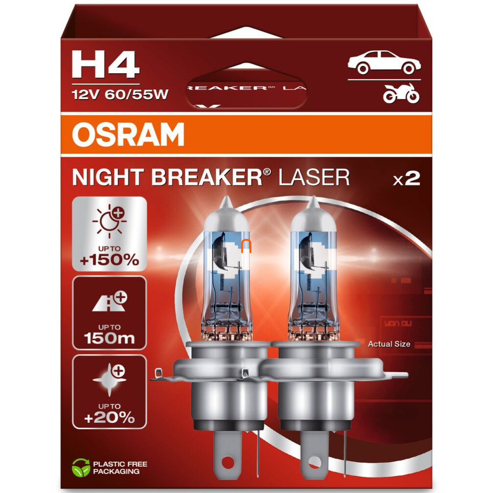 Osram Night Breaker Laser H4 +150% 2 buc/pachet