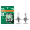 Bec halogen pentru faruri Osram Ultra Life H4, 12 V, 1650/1000 lumeni, 3200 K, cu cap argintiu, durată de viață de patru ori mai lungă, o alegere fiabilă pentru utilizarea zilnică, 64193ULT-2HB, 2 buc./pachet