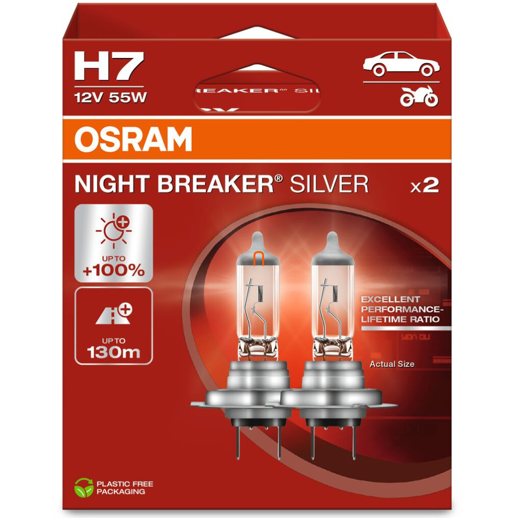 Osram Night Breaker Silver H7 +100% 2 buc/pachet