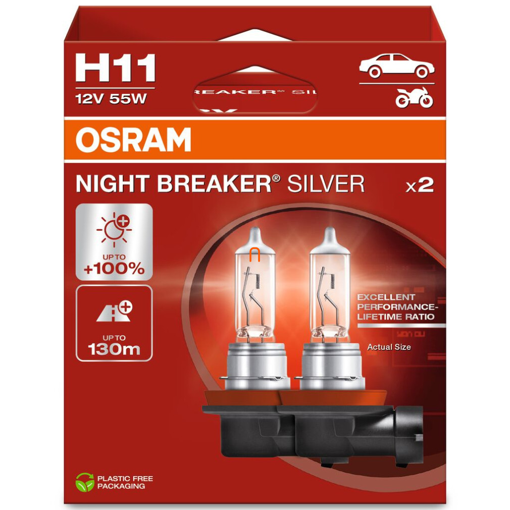 Osram Night Breaker Silver H11 +100% 2buc/pachet