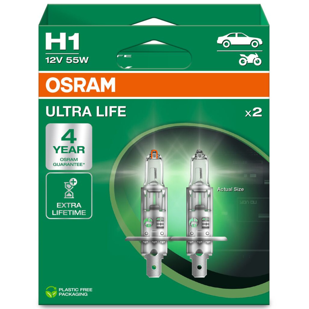 Osram Ultra Life 64150ULT Bec pentru faruri H1 2 buc/pachet