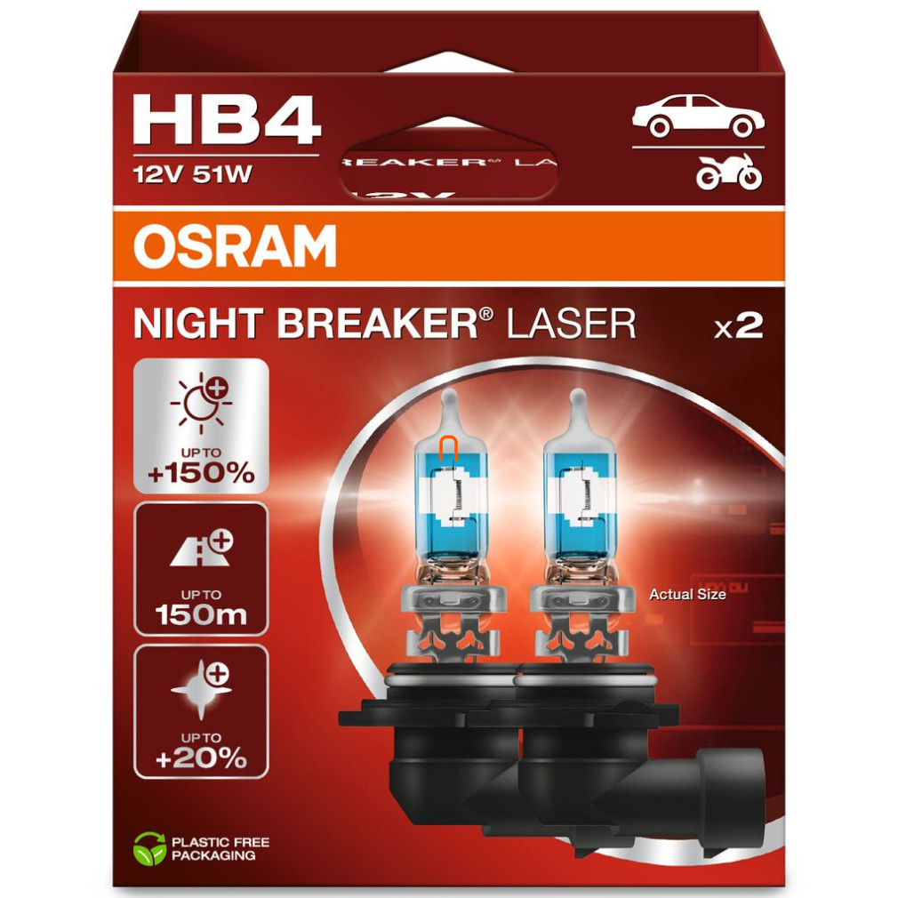 Osram Night Breaker Laser HB4 +150% 2 buc/pachet