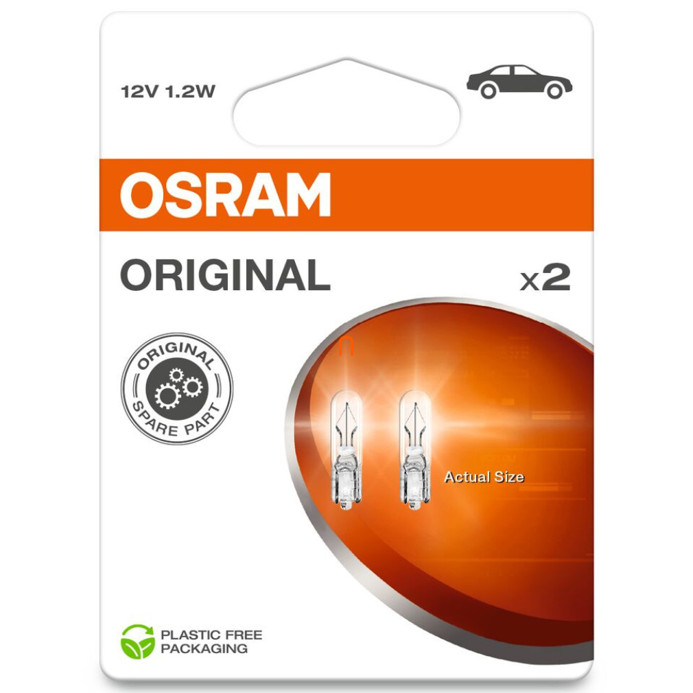 Osram Original 2721-02B 12V W2x4,6d műszerfal izzó 2db/bliszter