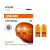 Bec de semnalizare Osram Original Line WY5W, 12 V, 5 W, 30 lumeni, cu lumină galben-chihlimbar, cu soclu în formă de pană cu cap de sticlă, 2827NA-2BL, 2 buc./blister