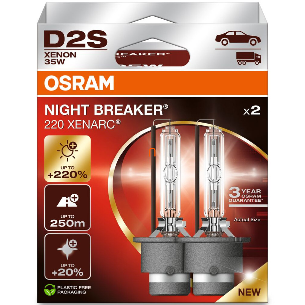 Osram Xenarc Night Breaker +220% D2S bec xenon, 2 buc/pachet