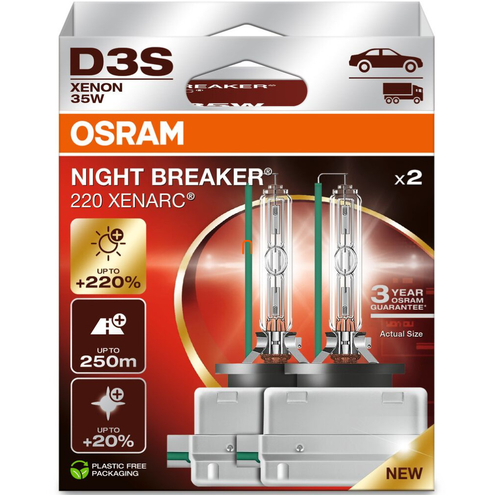 Osram Xenarc Night Breaker +220% D3S bec xenon, 2 buc/pachet