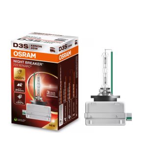   Far xenon Osram Xenarc Night Breaker +220% D3S, luminozitate de până la 220%, 3200 lumeni, 4400 K, rază de lumină de 250 metri, soclu PK32d-5, 66340XN2, 1 bucată/cutie