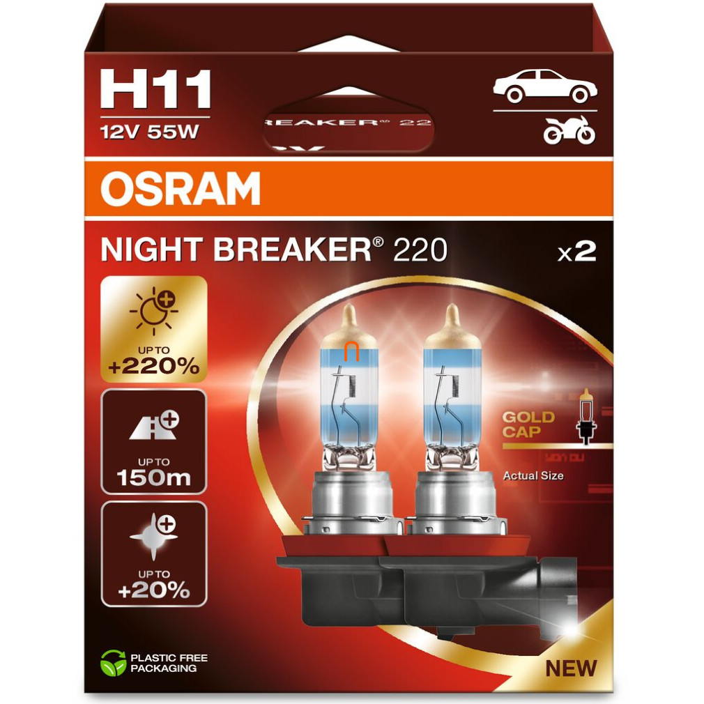 Osram Night Breaker H11, +220%, 2 bucăți