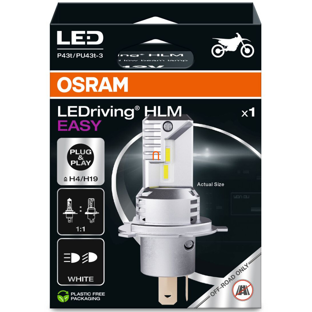 Osram LEDriving HLM EASY H4/H19 Bec LED pentru motociclete